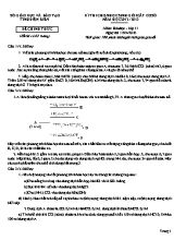Một số đề thi học sinh giỏi cấp tỉnh môn Hóa học Lớp 11